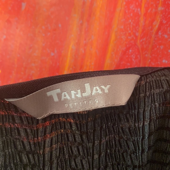 VINTAGE TANJAY Petites Black Top - Picture 10 of 12